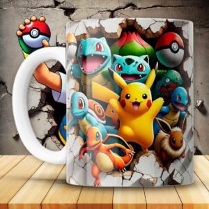 Taza Blanca 11 oz - Pokemon