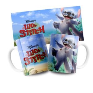 Taza Blanca 11 oz - Lilo & Stitch