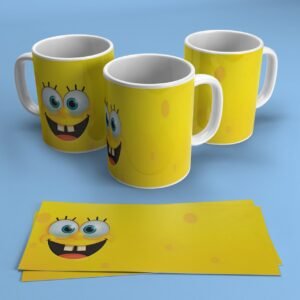 Taza Blanca 11 oz - Bob Esponja