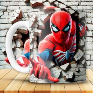Taza Blanca 11 oz - Spiderman