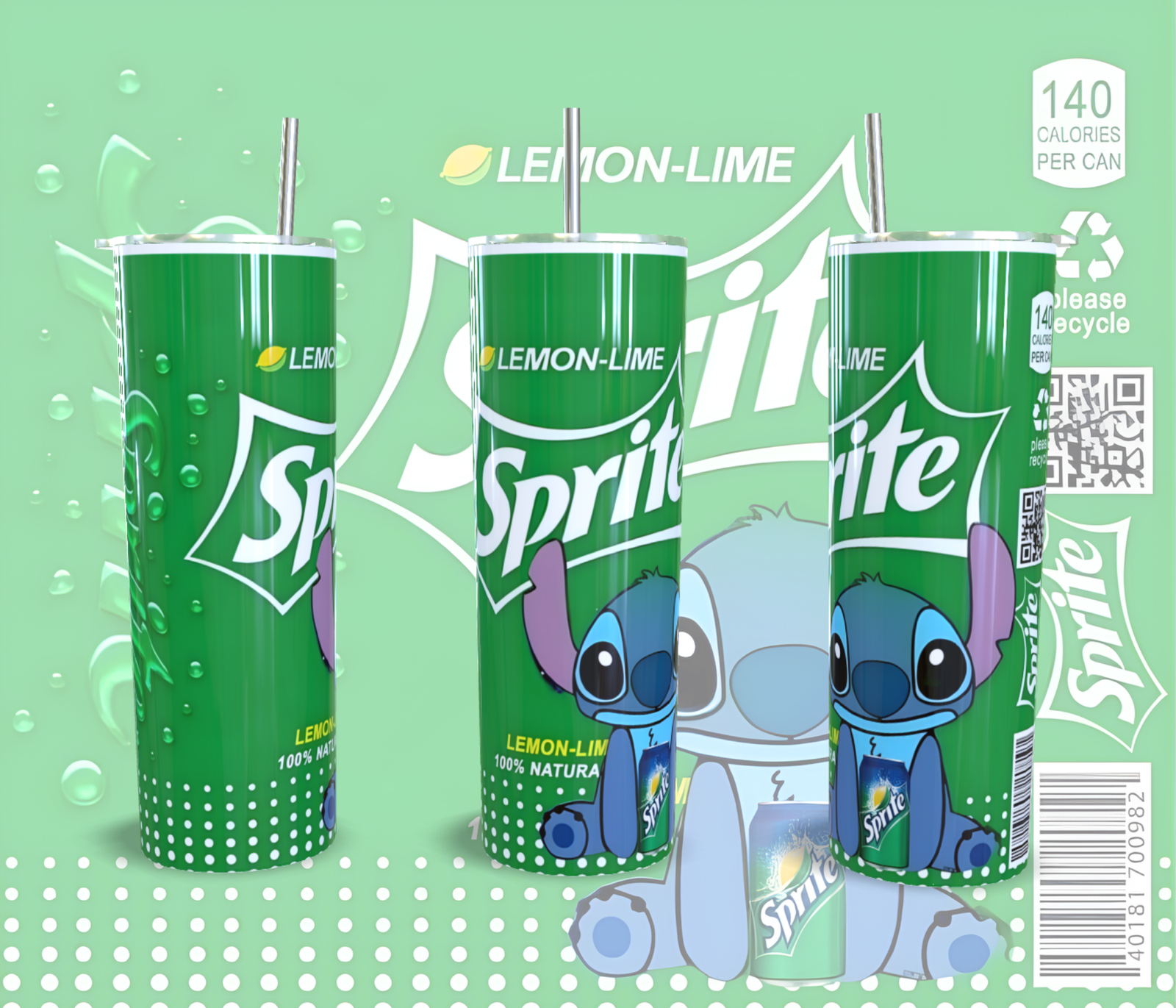 Termo Skinny Stitch Sprite 600 ml - Imagen 2